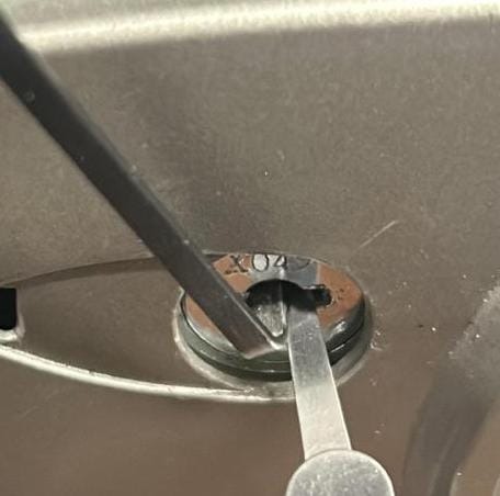 Picking the lock on a small safe